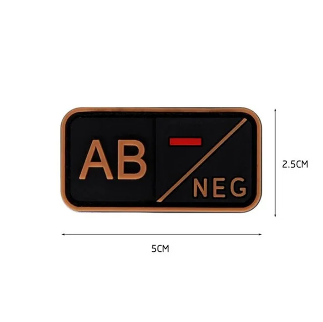 Custom Red color Rubber Badge AB- Tactical Patches Rubber Badges 3D Effect Silica Gel Pvc Patches Boold Type