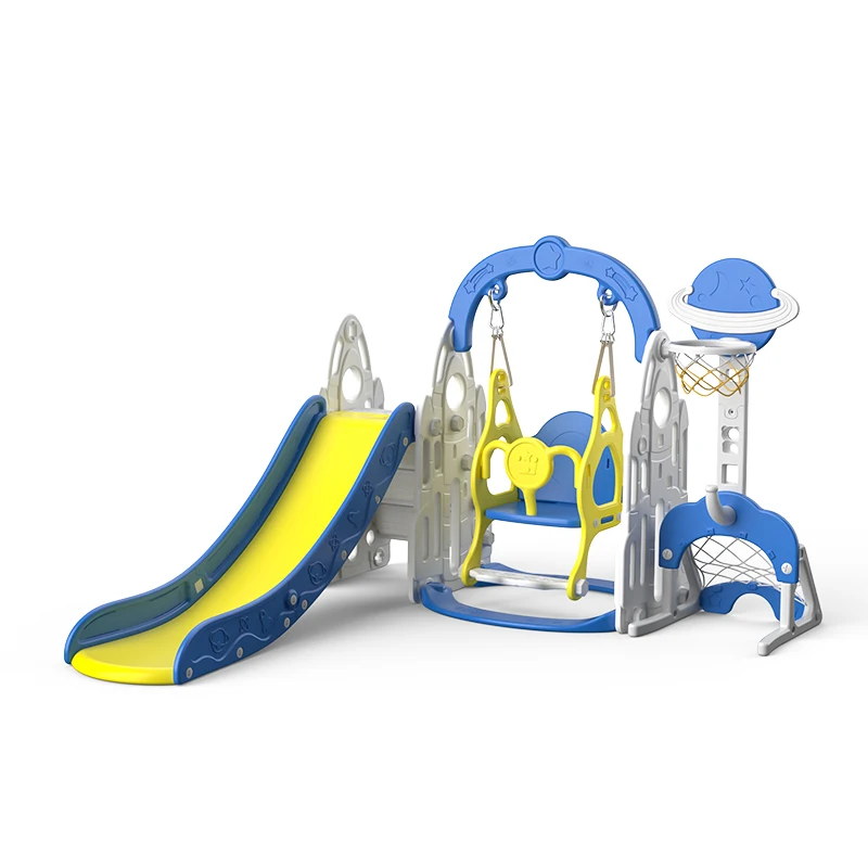 Children Plastic Swing Slide Toys Indoor Playground 3 In 1 baby Slide Swing Set ECO-friendly Plastic slide indoor playroom