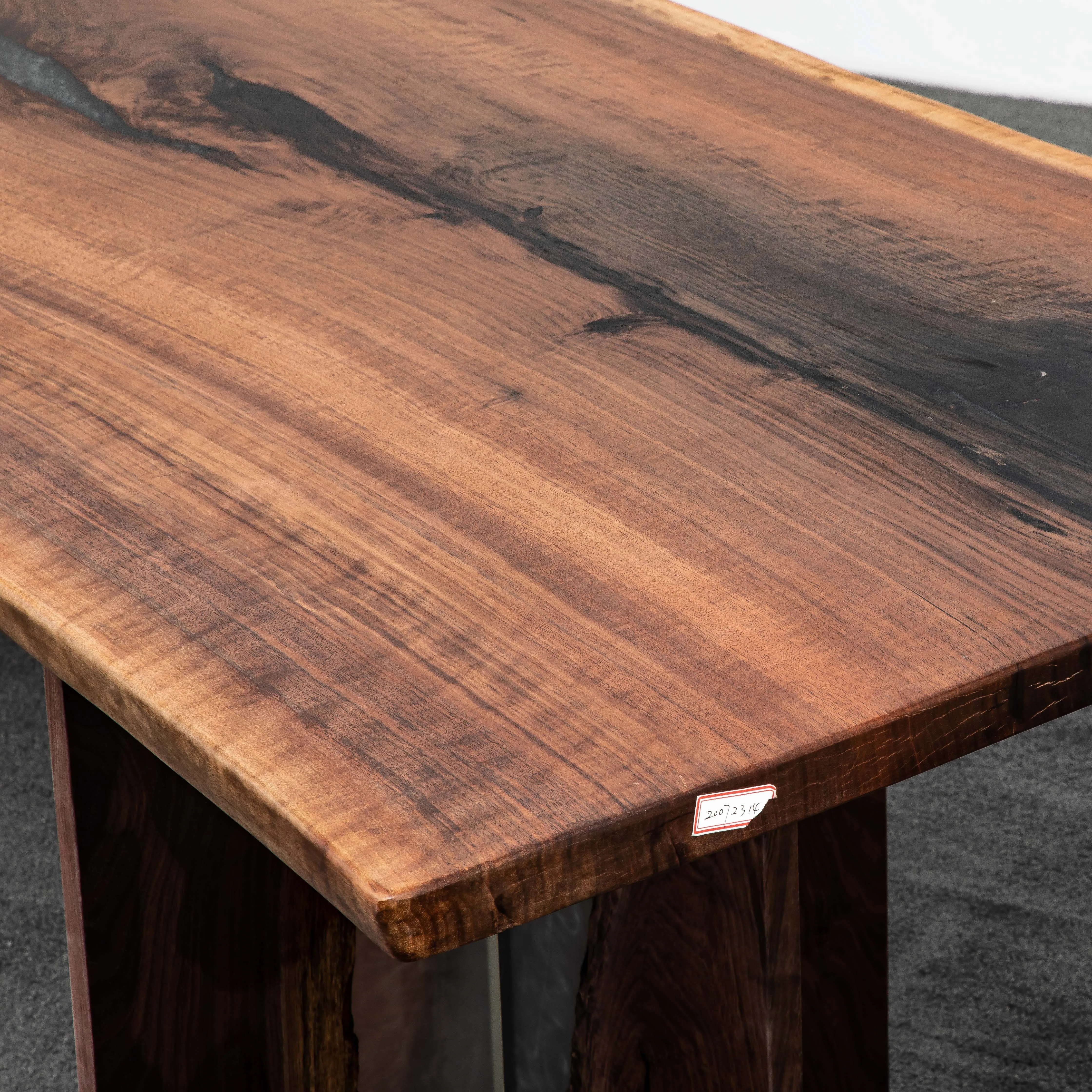 
Office and restaurant furniture solid black walnut slab table with live edge for dining room 