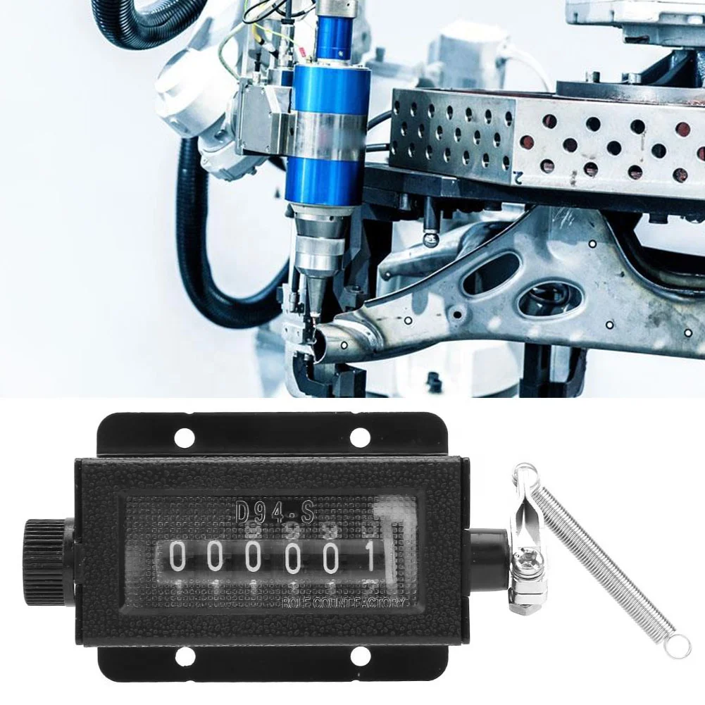 D94-S 0-999999 6 Digit Punch Counter Resettable Mechanical Pulling Counter