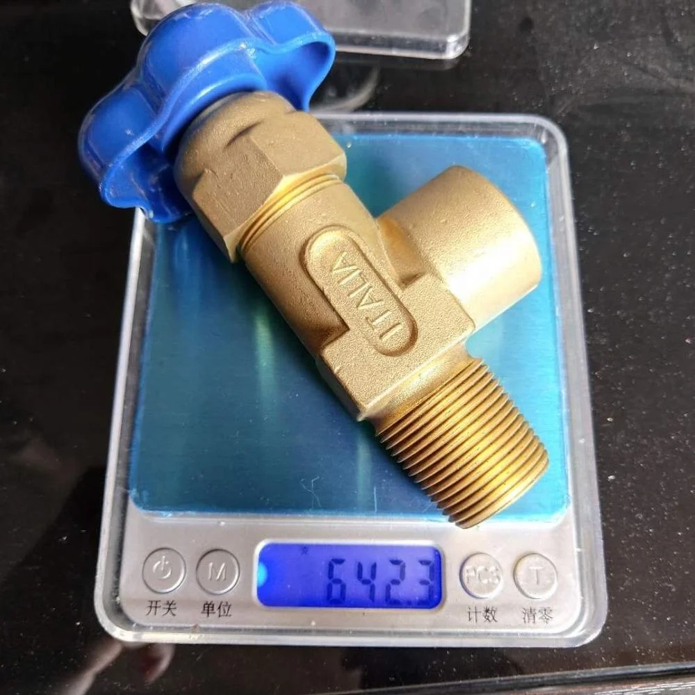 150Bar 200Bar Argon Gas Valve ITALIA Weight 640G Brass Argon Cylinder Valve