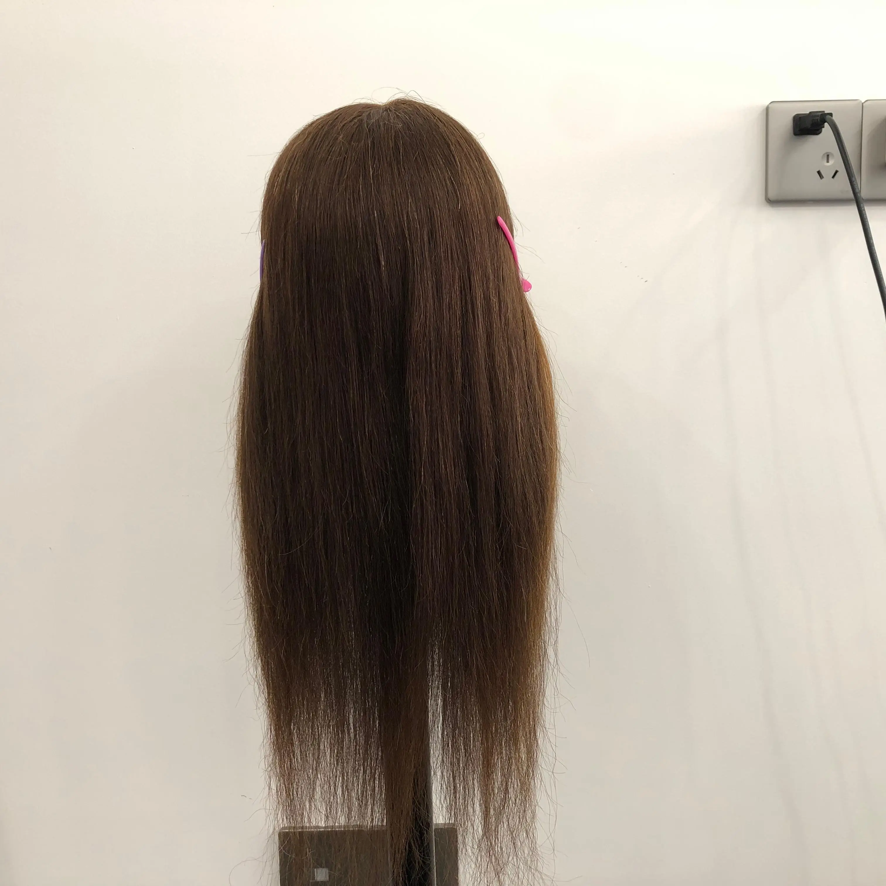 Professional Salon Hairdresser Real Human Hair Training Head Dummy Training Mannequin Head