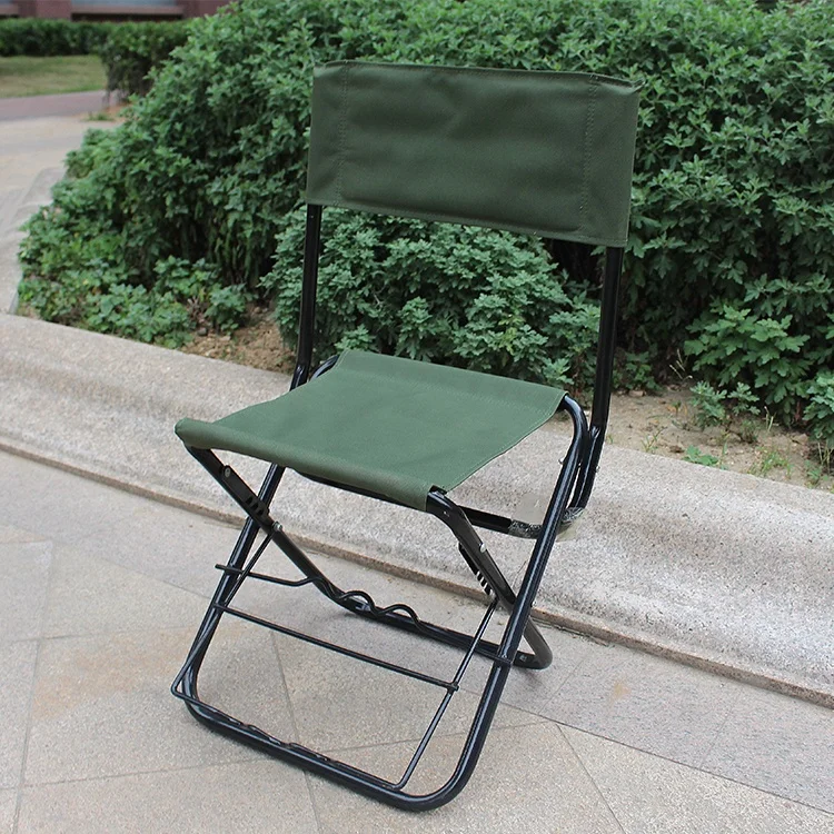 Outdoor Folding Fishing Chairs with Rod Holder Camping Chair for Ice Fishing, Camp, Lawn, Patio, Garden