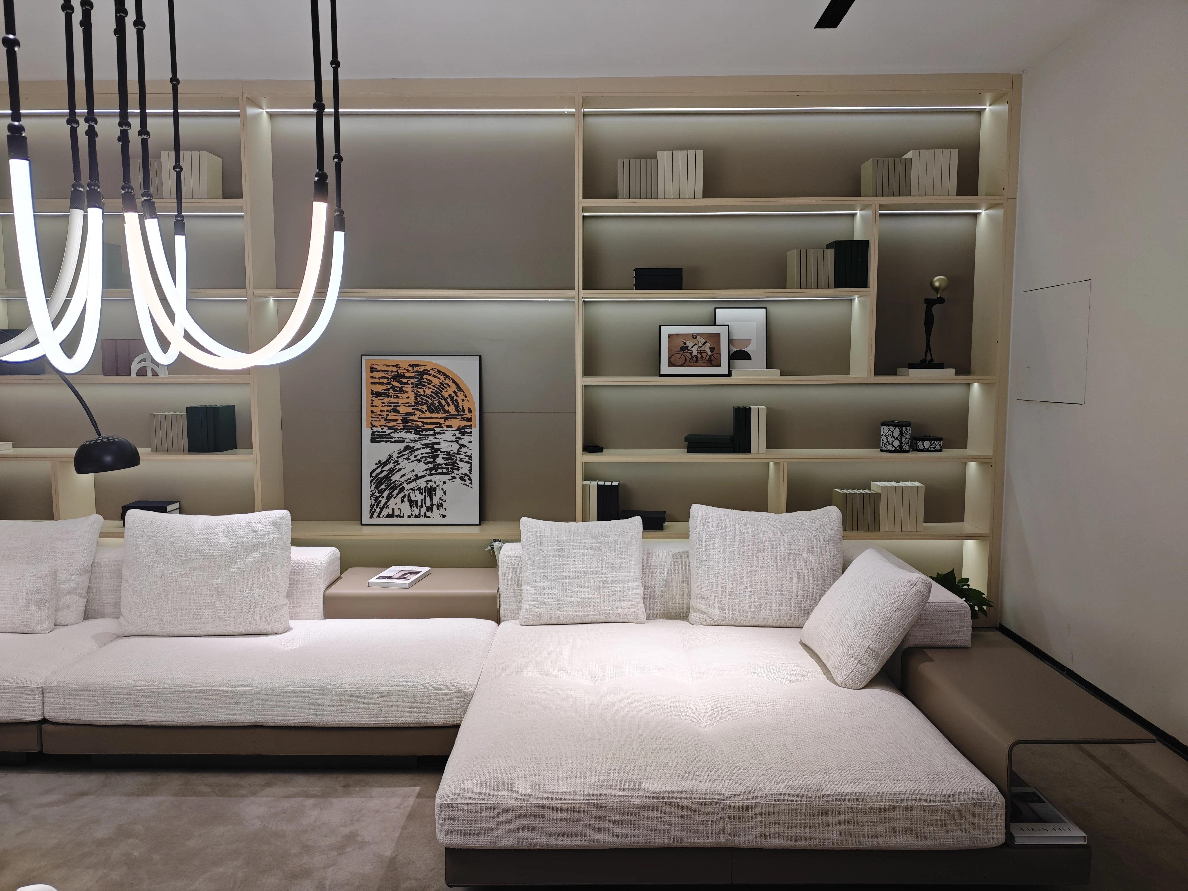 Home Furniture Simple Style White Sofa Set Modern Living Room Leather Fabric Sectional Couch sofa