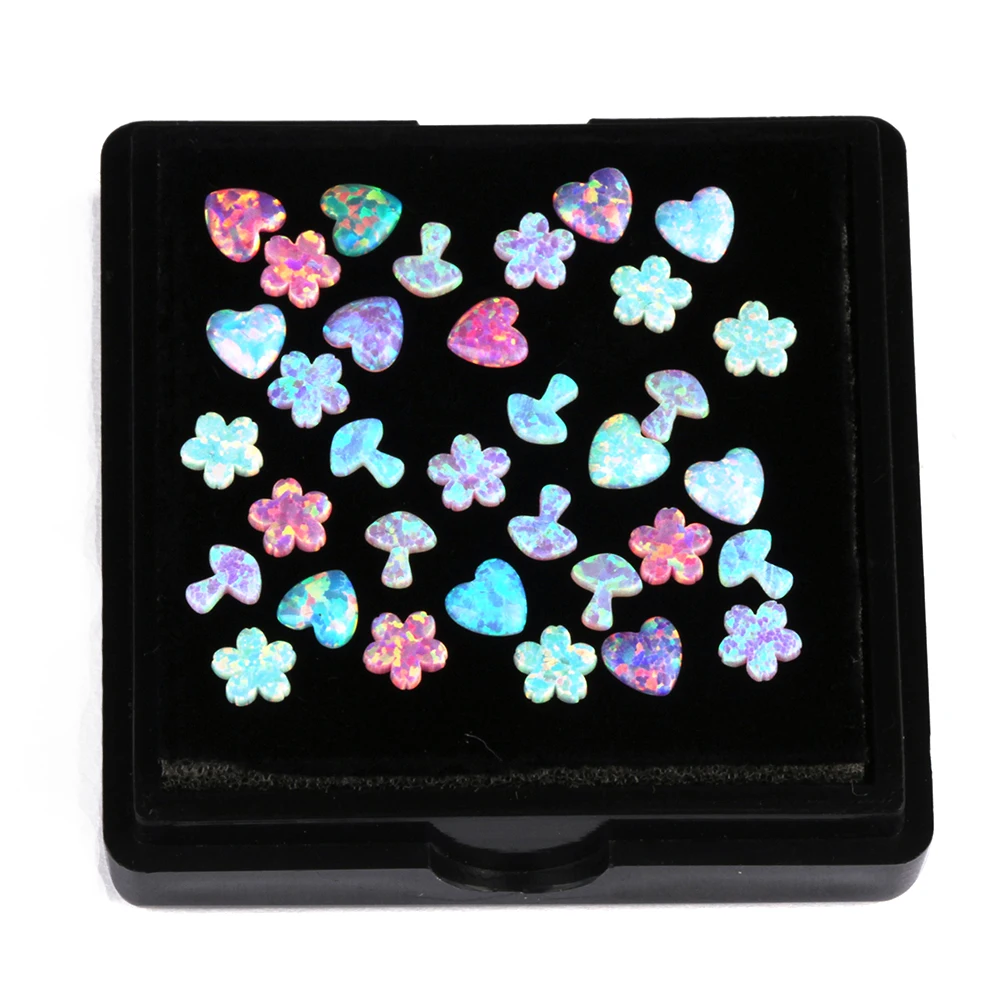 Wholesale Shinning Flat Tooth Gem Diamond 2x4mm DIY Trendy Butterfly Opal Tooth Gems