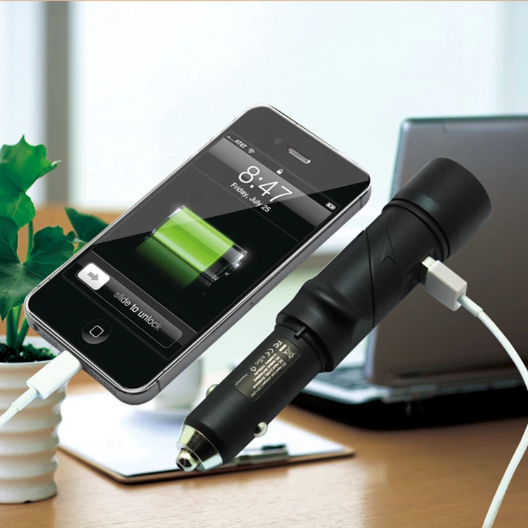 8-in-1 Safety Hammer Emergency LED Torch USB Car Charger with Magnetic Stand Power Bank