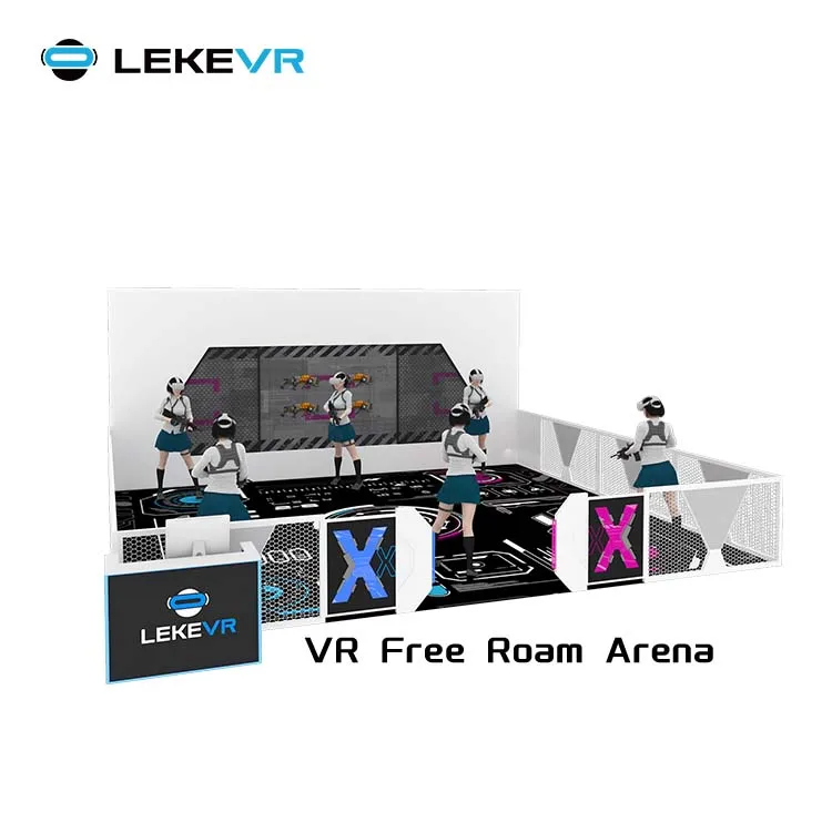 LEKE VR Virtual Reality Shooting Simulator 9D VR Game Romm Multiplayer Big Space Arena Machine