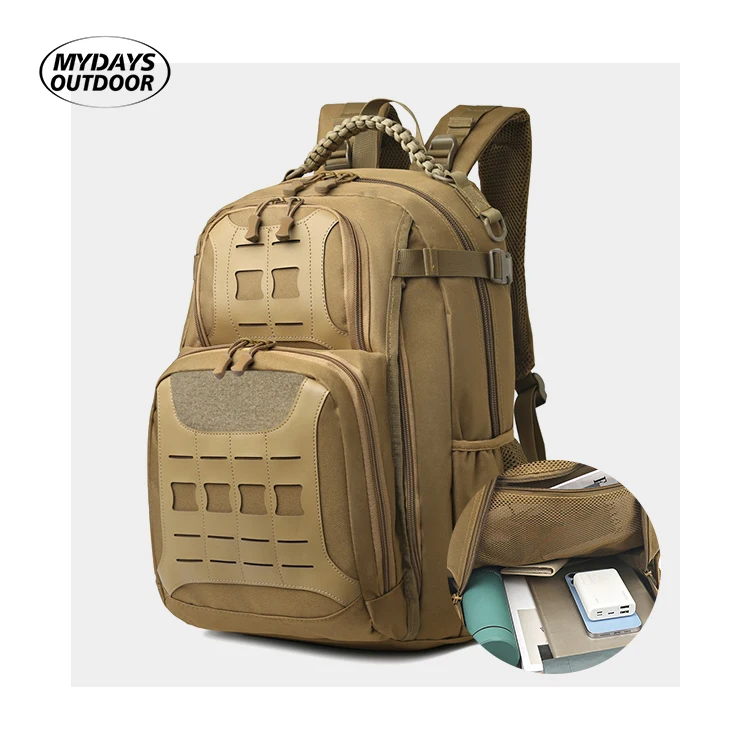 Mydays Outdoor Heavy Duty Molle Multiple Pockets Daypacks Travel Rucksack Laptop Bag Tactical Backpack with Adjustable Strap