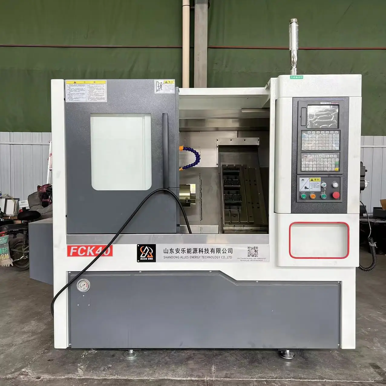 Slant bed Cnc Lathe fck40 Fanuc Siemens System with tailstock y axis fck40 high precision