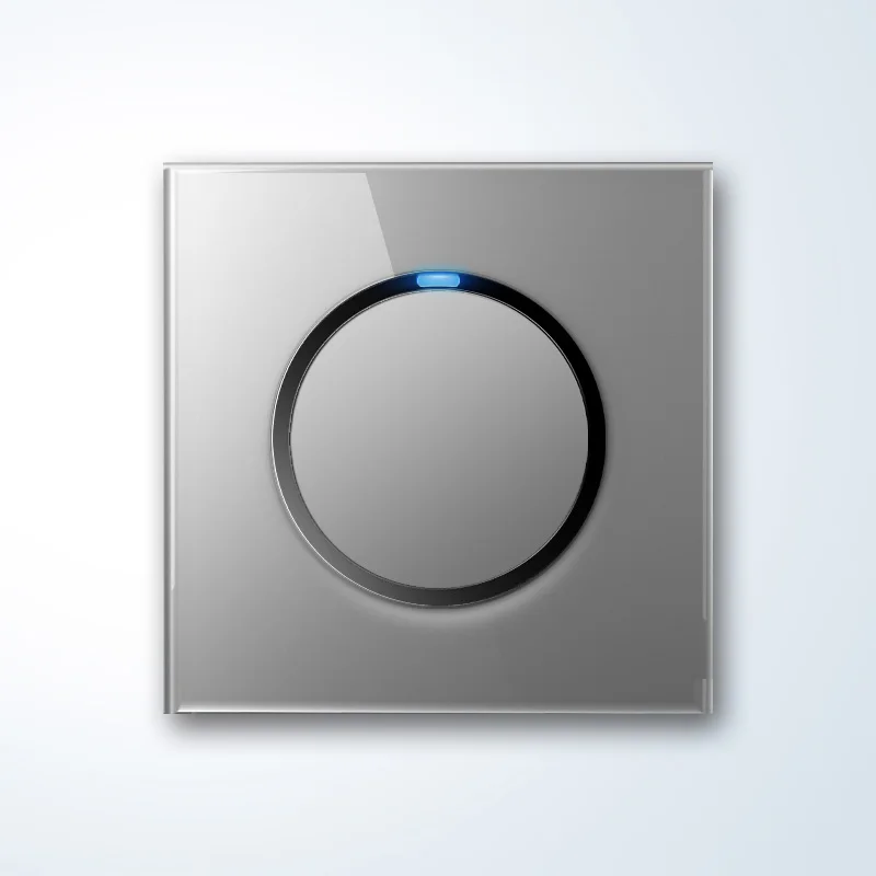 YINKA Black Tempered Glass Wall Light Switch Gold Wholesale Price EU Germany Warehouse White 16A 250V