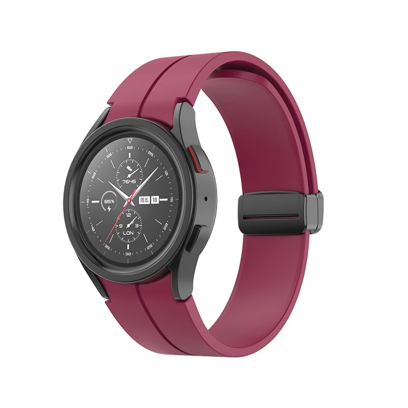 New SamSung Watch 5 pro Original smartwatch straps Folding Magnetic Metal Black Buckle for 45mm silicone watchband