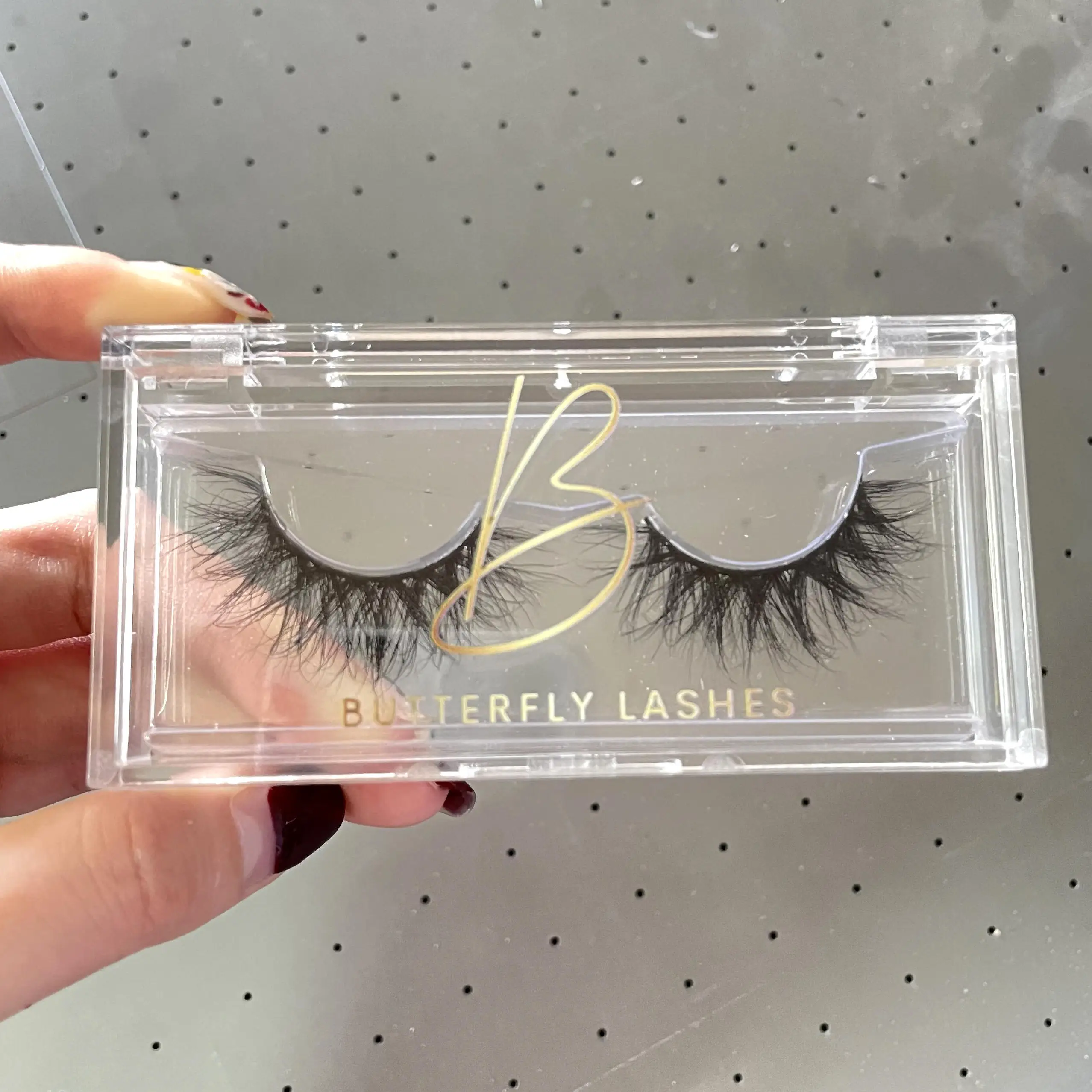 Custom lashbox packaging wholesale natural clear band fluffy false 20mm mink eyelash 3d full strip mink lashes vendors