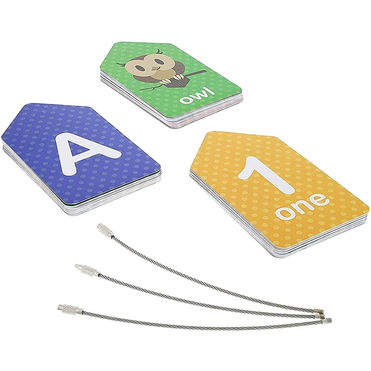 CMYK 4 цвета печать на заказ дизайн детские развивающие игровые карты для малышей раннего обучения Алфавит