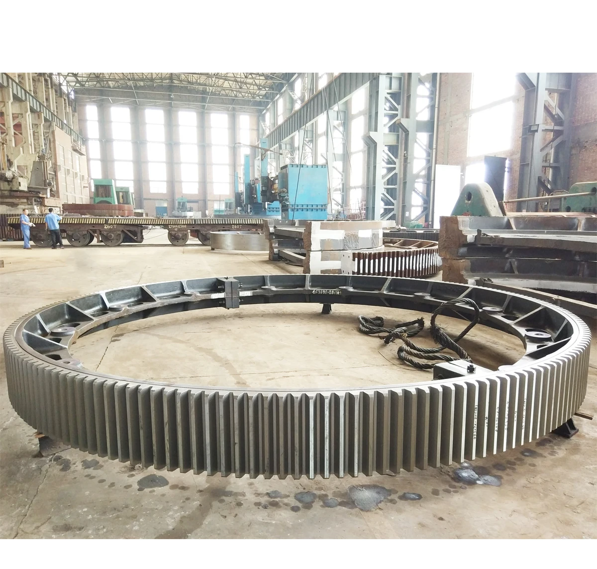 Spur Girth Gear/ball Mill Large Size Steel Ring Casting Split Half Gear