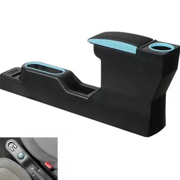 World Popular Electric car Multi Colors Double layers Slide USB New design pu leather car armrest console box for Wuling Mini Ev