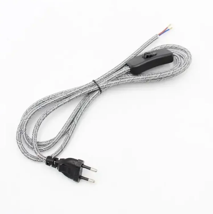 Accept Customization VDE  European Standard 2 Core and 303 Switch Flat Cord Wire Set with Popular Product