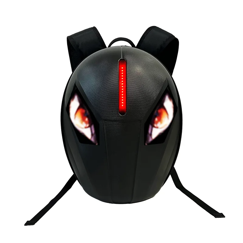 Manufacturer Factory Newest Design LED Backpack Riding Motorcycle Bag Digital Glowing Message Display 3D Eye Led Bag Backpack