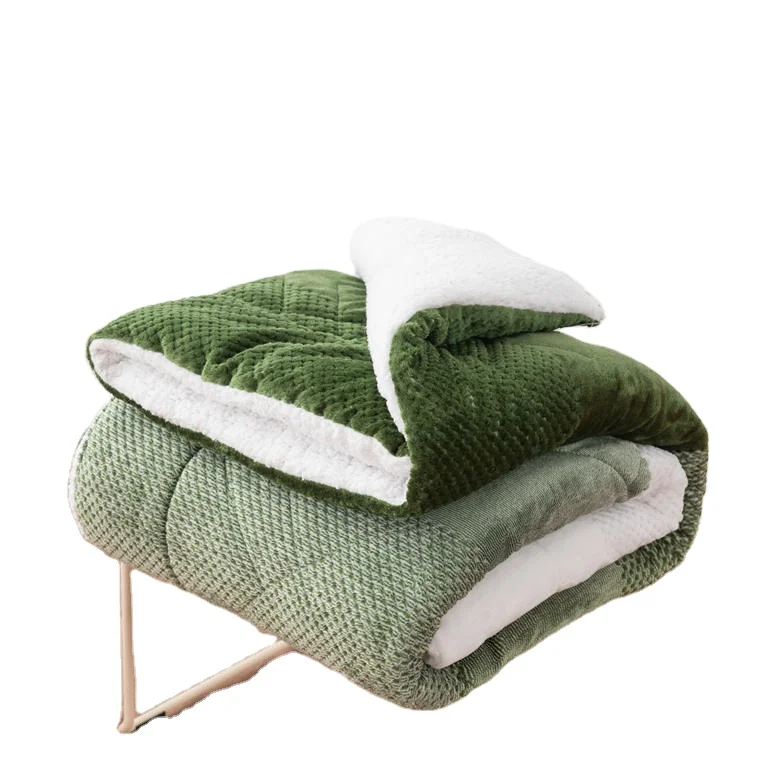 
Super cozy wool blanket plaid custom chunk knit faux fur sherpa throw blanket bed mink fleece baby blankets 