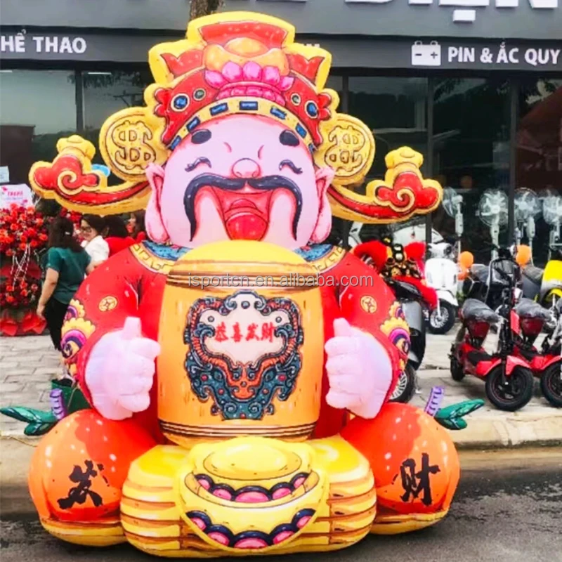 2024 Hot sale inflatable god of fortune, inflatable god of wealth for advertising