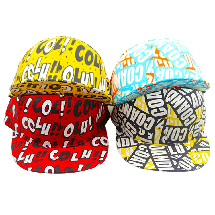wholesale OEM 6 panel blue printed rapper hip hop snapback cap custom design basketball caps snapback