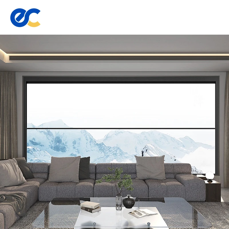 Electric Panorama Aluminum Frame Outdoor Cafe And Shop Vertical Lifting Window