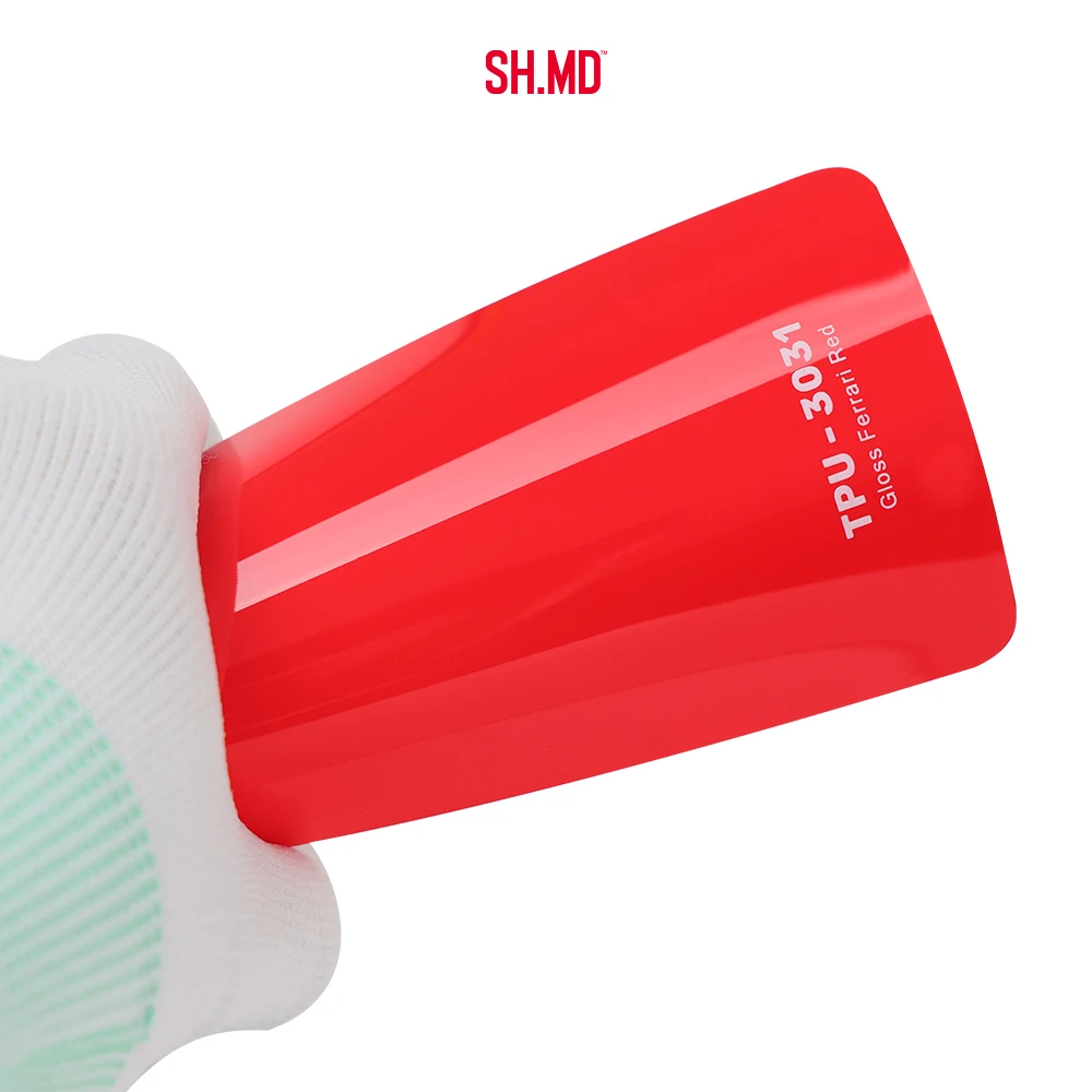 1.52x3m Car Body Stickers 7.5 Mil Scratch Resistant TPU Red Wrap Car Vinyl Non Yellowing Color TPU PPF Film Car Paint Protection