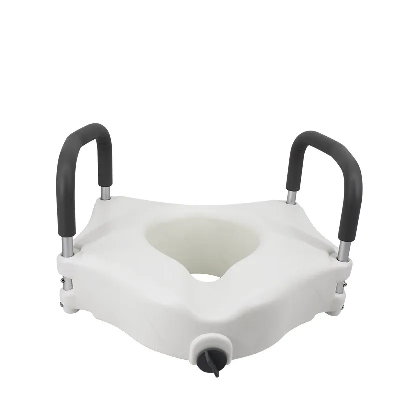 6 inch Raised Toilet Seat Bathroom Sturdy Portable commode Seat Riser Elevated Safety Locking MK05006