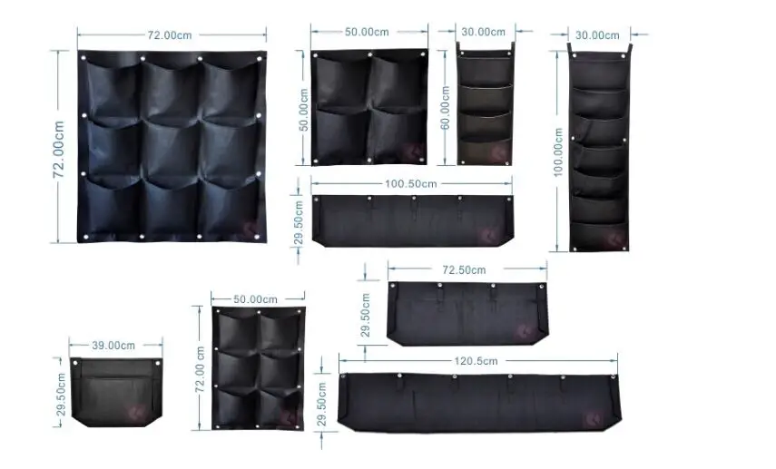 wall hanging flower pots, felt grow bags ,hanging planter