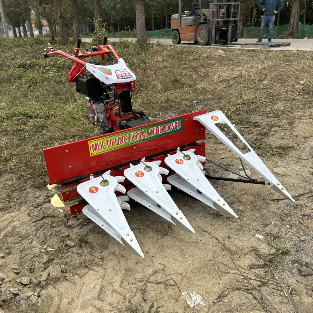Hand Pushed Mini Harvester Used For Multifunctional Crop Harvesting On Farms