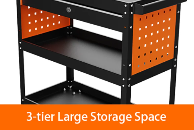 Jessubond New Product Garage Warehouse Mechanic Steel Car Tool Box Cart