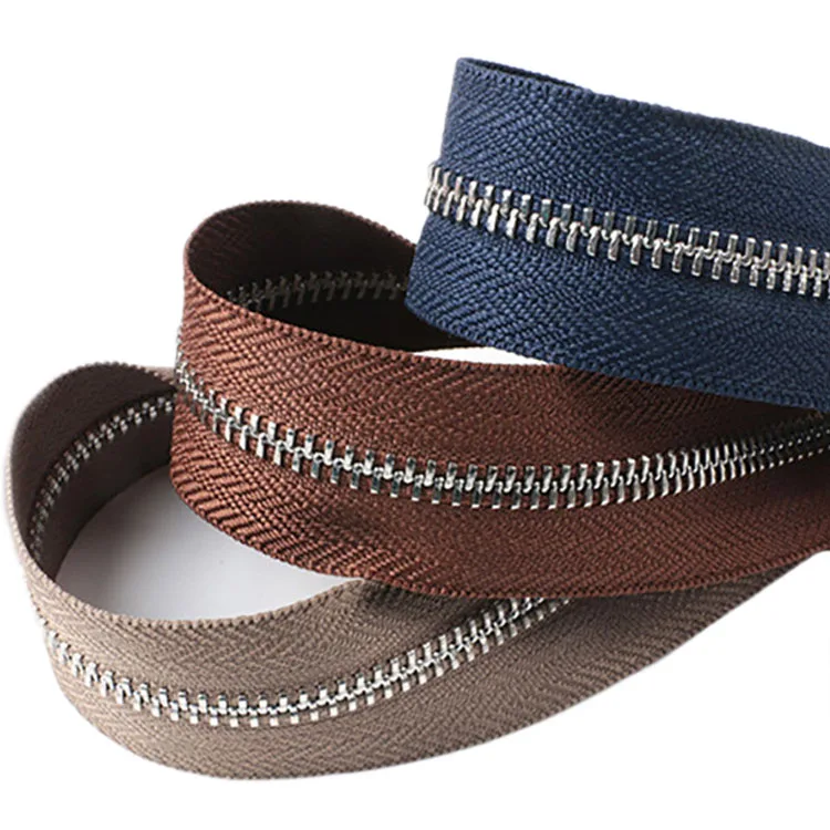 Wholesale Price #3 #5 #8 #10 Jacket Suitcase Jacket Black Metal Seal Bimetal Zipper