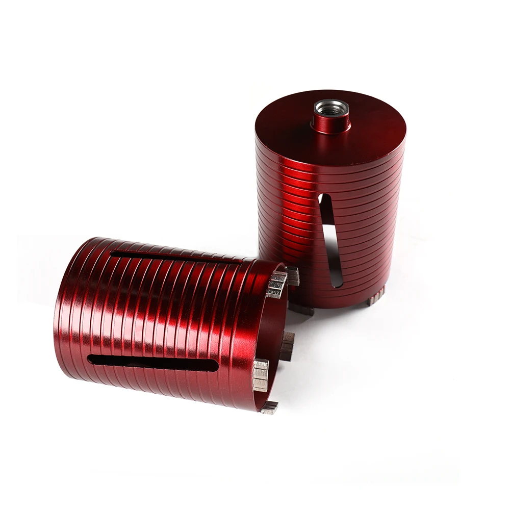 BYCON Dry Cutting Diamond Core Bits laser welded turbo segments Dust removal slot Diamond Wall Core Bit