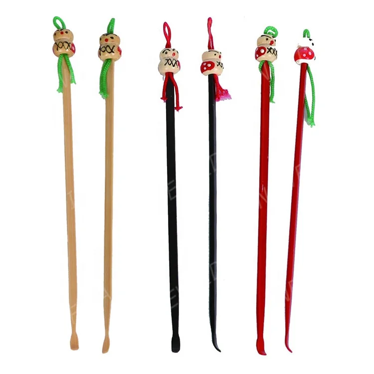 Assorted Colors Oriental Doll Decoration Earpick Ear Cleaner Bamboo