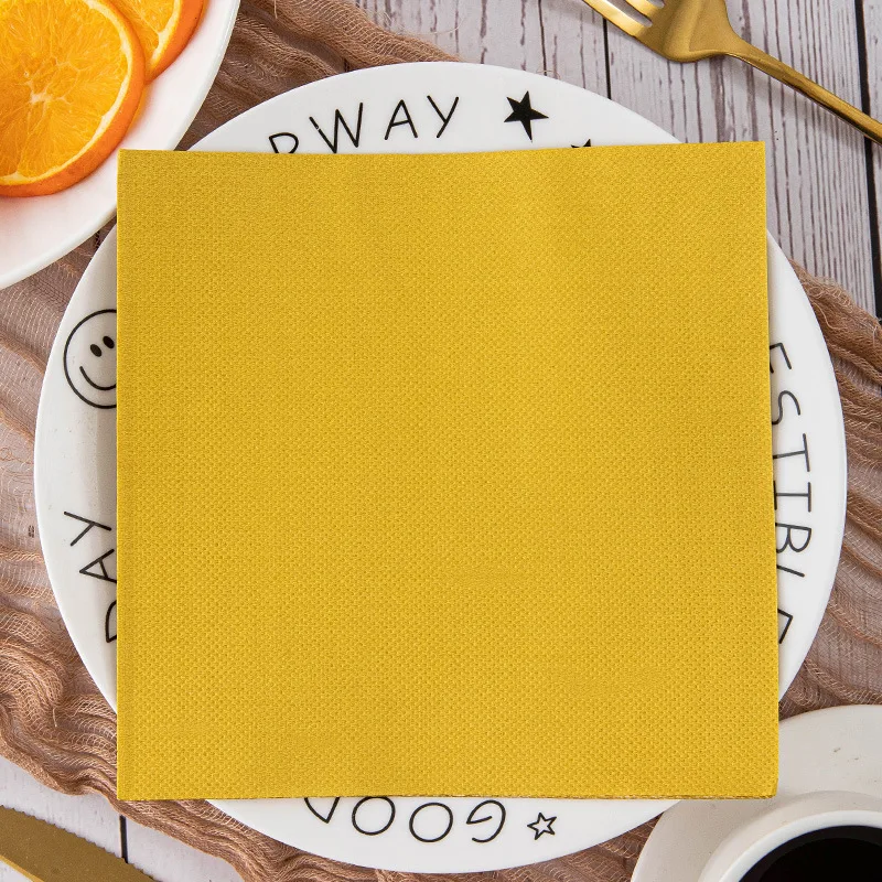 Однотонные бумажные салфетки для вечеринки западный ресторан украшения многоцветные квадратные полотенца прямые продажи с фабрики