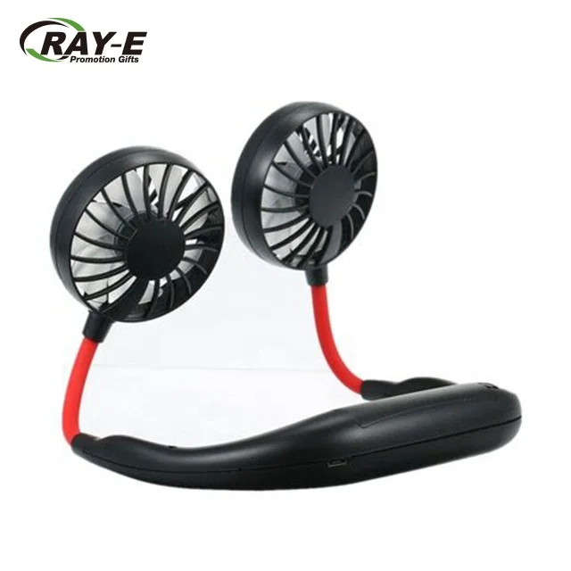 2019 New hot selling Mini Hands Free Neck Lazy Fan USB Sports Fan Outdoor Portable Wearable Sports Fan