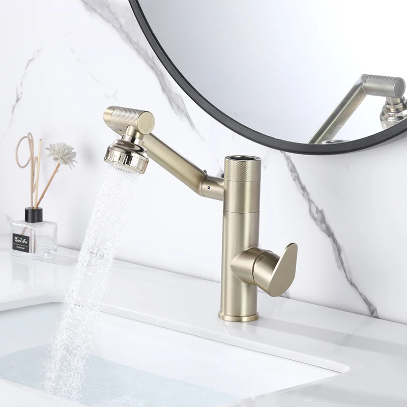 Lusa Factory Price Single Handle Mixer Digital Display Stainless Steel 304 Bathroom Tap Waterfall Mixer Basin Faucet