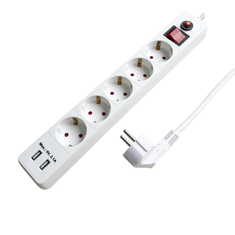 
230V~250V for Russia, Kazakhstan, Ukraine market hot sale European type electrical socket power strip surge protector 