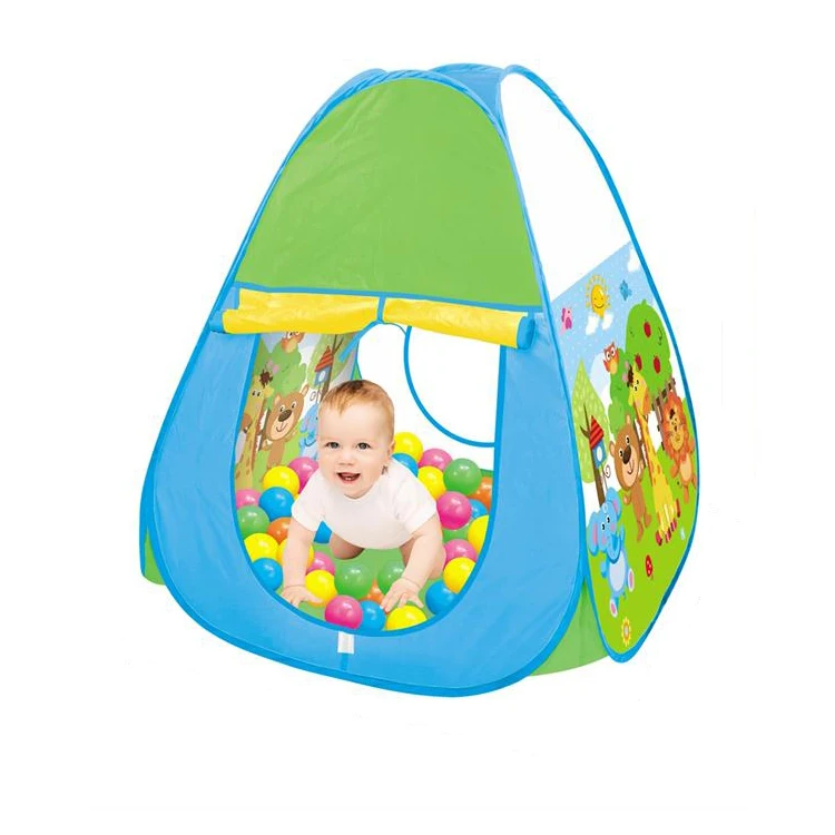 Good selling house animal design indoor outdoor 50 ball pool plastic baby toy tents