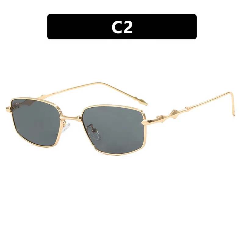 9528 Thin Metal Small Square Shades Fashionable Beautiful Cute Sunglasses For Girls 2025