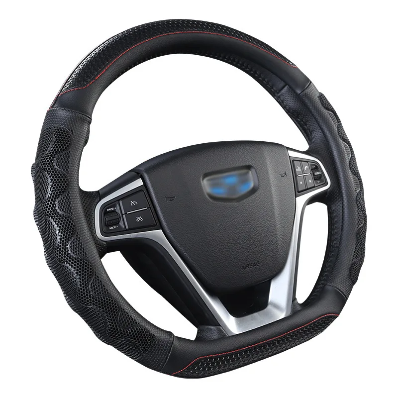 Универсальный нескользящий чехол на руль автомобиля 3D из ПУ кожи 2023 г. Лидер