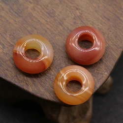 Wholesale 8mm 14mm Carnelian Howlite Jade Rondelle Large Hole Gemstone Beads, Big Hole Stone Beads for Jewelry Making 4-12mm