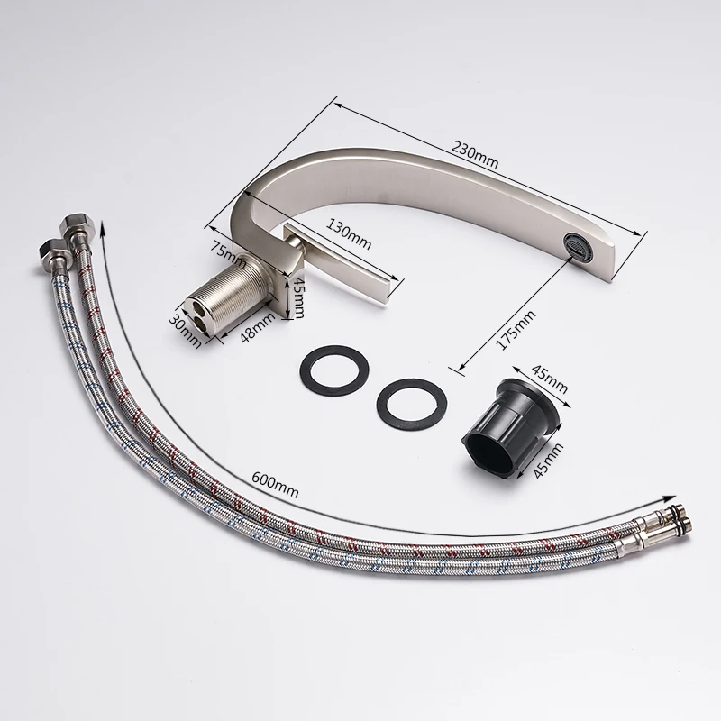 C Shape Hot And Cold Tap ware Water Mixer Single Entry Bathroom Taps Bathroom Waterfall Faucets New Design Bathroom Basin Faucet