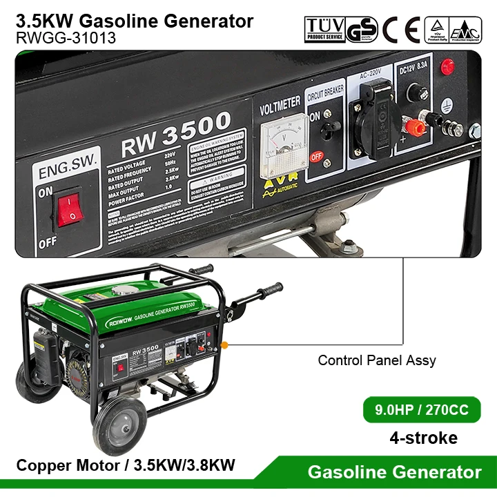 Sale 3.5KW Petrol Engine Generators Price Small Portable Gasoline Power Generators for Home House Camping Use Gas Generators