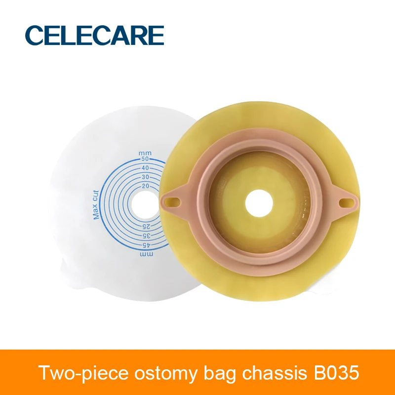 CELECARE 2 Piece Colostomy Bags Chassis Hypoallergenic Ostomy Products B035
