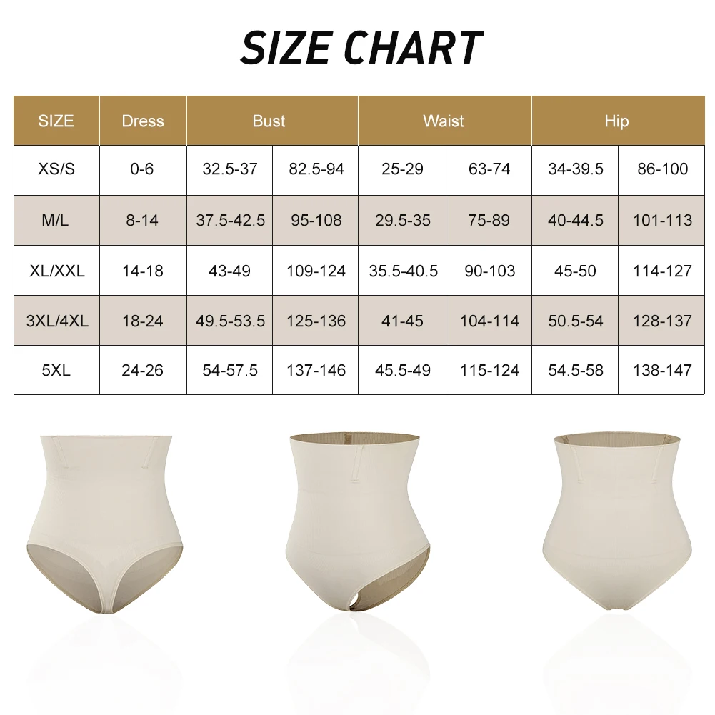 
High Waist Cincher Girdle Tummy Control Body Shaper Slimmer Sexy Thong Panty 