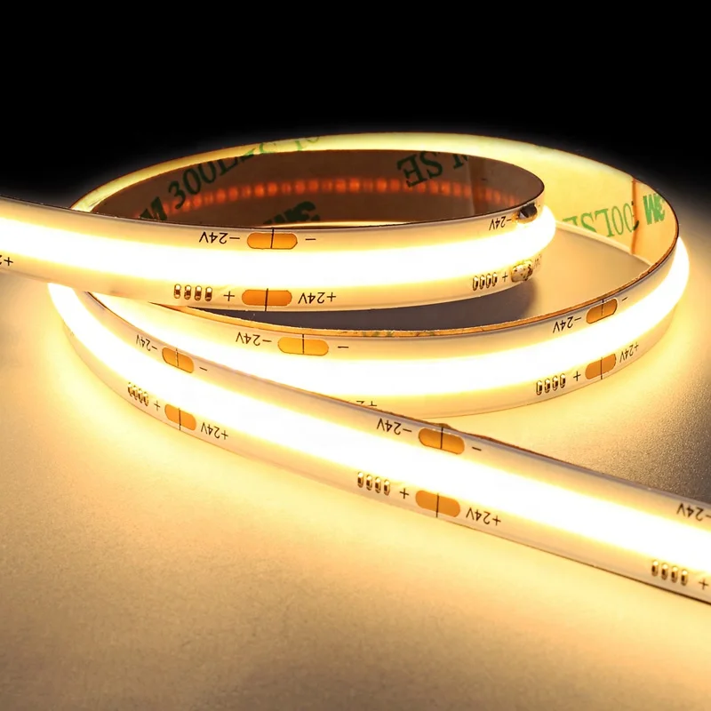 2021 12v/24V cob led strip flexible cob strip light high CRI 90 for Home/Hotel/Decorative lighting