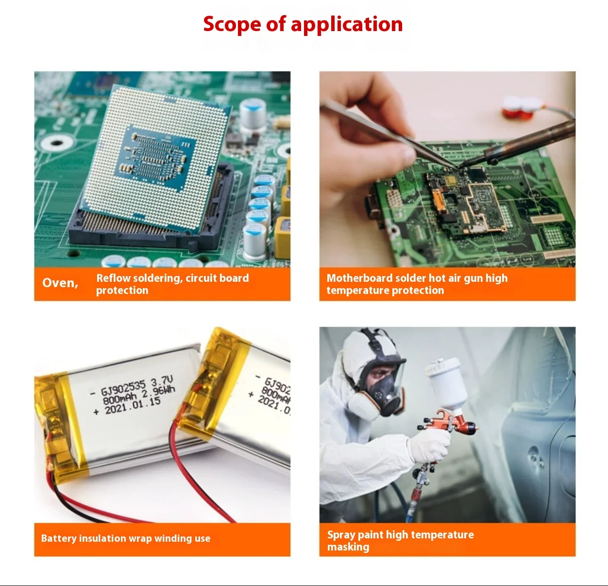 High Temperature Resistant Tape High Heat Foil Tape For Electrical Insulation Surface Protection And Industrial Applications