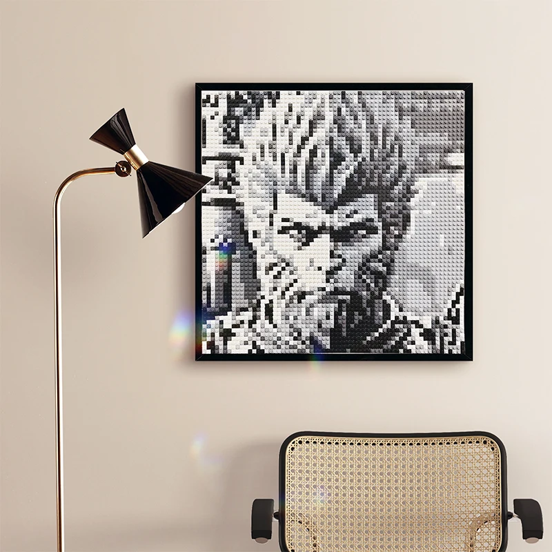 2024 New Pixel Art Building Blocks Bricks 1x1 Wall Portraits Plastic Diy Home Decor Toys Gifts In Box
