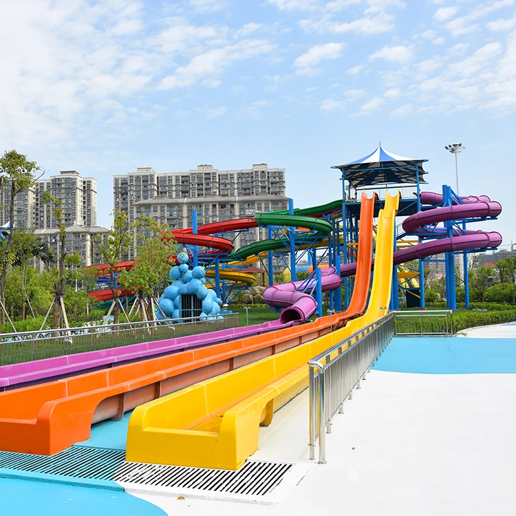 Great Fun Theme Park High Speed Water Slides Fiberglass Water Park Slides Factory In China For Sale