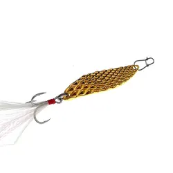 Weihai 7/10/15/20/30g metal texture Fake bait curve spoon leech lures fishing lure